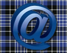 image contact us @ symbol and Clark Tartan