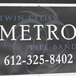 image of Twin Cities Metro Pipe Band logo and phone number